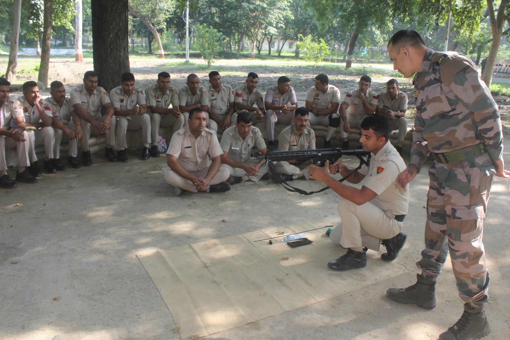 Haryana Police in training